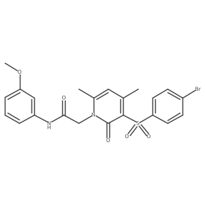 2-(3-((4-bromophenyl)sulfonyl)-4,6-dimethyl-2-oxopyridin-1(2H)-yl)-N-(3-methoxyphenyl)acetamide Structure