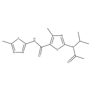 2-[acetyl(propan-2-yl)amino]-4-methyl-N-[(2E)-5-methyl-1,3,4-thiadiazol-2(3H)-ylidene]-1,3-thiazole-5-carboxamide Structure