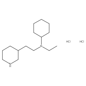 N-Ethyl-N-(2-(piperidin-3-yl)ethyl)cyclohexanamine dihydrochloride结构式