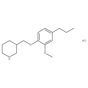 3-[(2-Methoxy-4-propylphenoxy)methyl]piperidine hydrochloride结构式