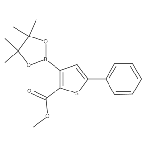 Methyl 5-phenyl-3-(4,4,5,5-tetramethyl-1,3,2-dioxaborolan-2-yl)thiophene-2-carboxylate结构式