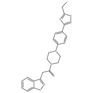 2-(Benzo[d]isoxazol-3-yl)-1-(4-(5-(5-ethyl-1,2,4-oxadiazol-3-yl)pyridin-2-yl)piperazin-1-yl)ethanone Structure