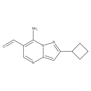 7-Amino-2-cyclobutylpyrazolo[1,5-a]pyrimidine-6-carboxaldehyde Structure