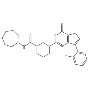 N-cycloheptyl-1-[7-(2-methylphenyl)-4-oxo-3,4-dihydrothieno[3,2-d]pyrimidin-2-yl]piperidine-3-carboxamide Structure