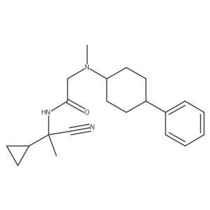 N-(1-cyano-1-cyclopropylethyl)-2-[methyl(4-phenylcyclohexyl)amino]acetamide Structure