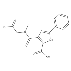 4-((carboxymethyl)(methyl)carbamoyl)-2-phenyl-1H-imidazole-5-carboxylic acid结构式