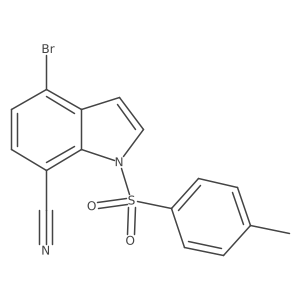 4-Bromo-1-tosyl-1H-indole-7-carbonitrile结构式