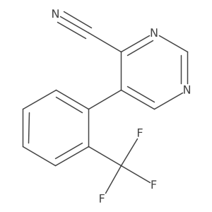 5-(2-(Trifluoromethyl)phenyl)pyrimidine-4-carbonitrile Structure