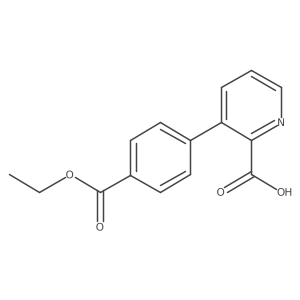 3-(4-Ethoxycarbonylphenyl)picolinic acid Structure