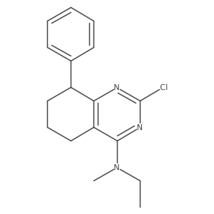 2-chloro-N-ethyl-N-methyl-8-phenyl-5,6,7,8-tetrahydroquinazolin-4-amine结构式