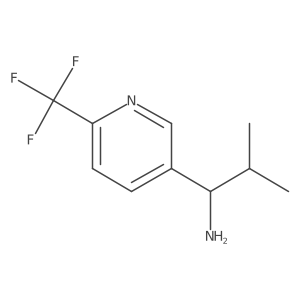 2-Methyl-1-[6-(trifluoromethyl)pyridin-3-yl]propan-1-amine结构式