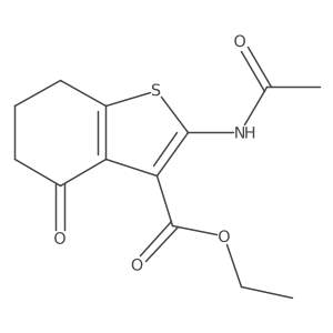 Ethyl 2-(acetylamino)-4-oxo-4,5,6,7-tetrahydro-1-benzothiophene-3-carboxylate结构式