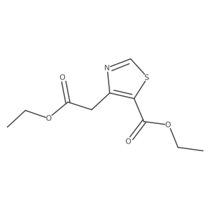 Ethyl 4-(2-ethoxy-2-oxoethyl)thiazole-5-carboxylate结构式