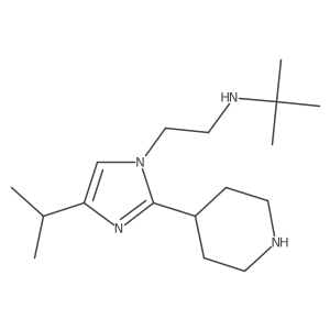 N-(2-(4-isopropyl-2-(piperidin-4-yl)-1H-imidazol-1-yl)ethyl)-2-methylpropan-2-amine Structure