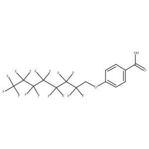 4-[(2,2,3,3,4,4,5,5,6,6,7,7,8,8,8-Pentadecafluorooctyl)oxy]benzoic acid结构式