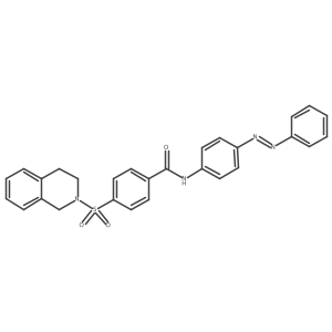 Benzamide, 4-[(3,4-dihydro-2(1H)-isoquinolinyl)sulfonyl]-N-[4-[(1E)-2-phenyldiazenyl]phenyl]- Structure
