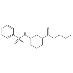 Benzenesulfonamide, N-[1-(2-ethoxyacetyl)-3-piperidinyl]-结构式
