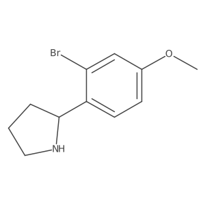 2-(2-Bromo-4-methoxyphenyl)pyrrolidine结构式