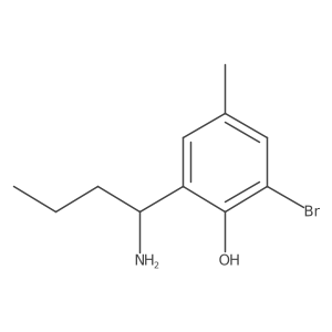 2-(1-Aminobutyl)-6-bromo-4-methylphenol结构式