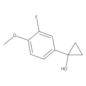 1-(3-Fluoro-4-methoxyphenyl)cyclopropan-1-ol结构式