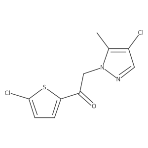Ethanone, 2-(4-chloro-5-methyl-1H-pyrazol-1-yl)-1-(5-chloro-2-thienyl)-结构式