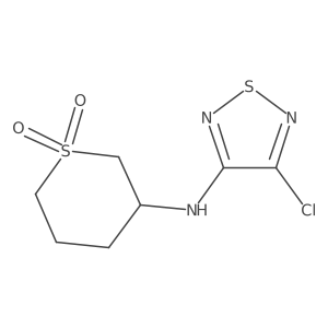 3-((4-Chloro-1,2,5-thiadiazol-3-yl)amino)tetrahydro-2H-thiopyran 1,1-dioxide Structure