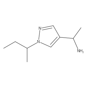 1-[1-(butan-2-yl)-1H-pyrazol-4-yl]ethan-1-amine结构式