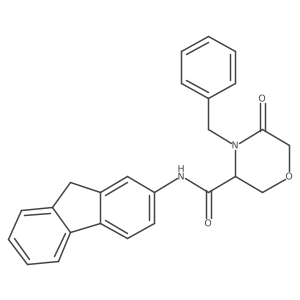 4-benzyl-N-(9H-fluoren-2-yl)-5-oxomorpholine-3-carboxamide结构式