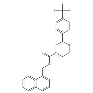 N-(naphthalen-1-ylmethyl)-2-(4-(trifluoromethyl)phenyl)morpholine-4-carboxamide Structure