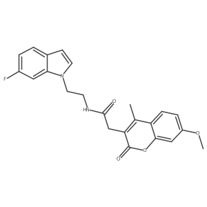 N-[2-(6-fluoro-1H-indol-1-yl)ethyl]-2-(7-methoxy-4-methyl-2-oxo-2H-chromen-3-yl)acetamide Structure