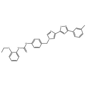 1-(2-ethoxyphenyl)-3-(4-((4-(3-(m-tolyl)-1,2,4-oxadiazol-5-yl)-1H-imidazol-1-yl)methyl)phenyl)urea Structure