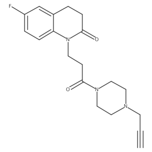6-Fluoro-1-[3-oxo-3-(4-prop-2-ynylpiperazin-1-yl)propyl]-3,4-dihydroquinolin-2-one结构式