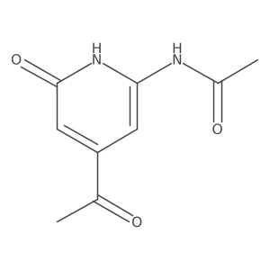 N-(4-Acetyl-6-hydroxypyridin-2-YL)acetamide结构式
