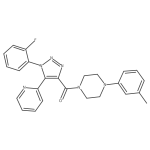 1-{[1-(2-fluorophenyl)-5-pyridin-2-yl-1H-1,2,3-triazol-4-yl]carbonyl}-4-(3-methylphenyl)piperazine Structure