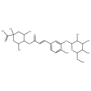 4-O-(3'-o-alpha-D-Glucopyranosyl)-caffeoyl quinic acid Structure