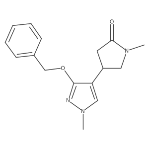 4-(3-(Benzyloxy)-1-methyl-1H-pyrazol-4-yl)-1-methylpyrrolidin-2-one Structure