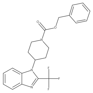 benzyl 4-(2-(trifluoromethyl)-1H-benzo[d]imidazol-1-yl)piperidine-1-carboxylate Structure