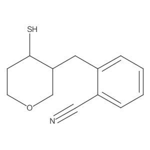2-((4-mercaptotetrahydro-2H-pyran-3-yl)methyl)benzonitrile Structure
