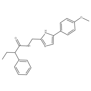 N-((4-(4-methoxyphenyl)-1H-imidazol-2-yl)methyl)-2-phenylbutanamide结构式