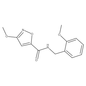 3-methoxy-N-(2-methoxybenzyl)isoxazole-5-carboxamide结构式