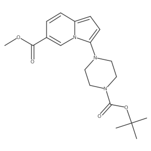 Methyl 3-{4-[(tert-butoxy)carbonyl]piperazin-1-yl}indolizine-6-carboxylate结构式
