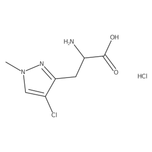 2-amino-3-(4-chloro-1-methyl-1H-pyrazol-3-yl)propanoic acid hydrochloride Structure