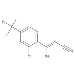 3-chloro-N'-cyano-5-(trifluoromethyl)pyridine-2-carboxamidine Structure