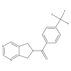 (5H-pyrrolo[3,4-d]pyrimidin-6(7H)-yl)(4-(trifluoromethyl)phenyl)methanone结构式