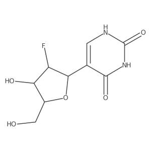 5-[(3R,4R,5R)-3-fluoro-4-hydroxy-5-(hydroxymethyl)oxolan-2-yl]-1H-pyrimidine-2,4-dione结构式