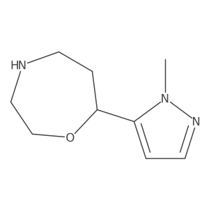 7-(1-Methyl-1H-pyrazol-5-yl)-1,4-oxazepane结构式