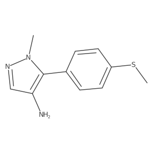 1-Methyl-5-[4-(methylsulfanyl)phenyl]-1h-pyrazol-4-amine结构式