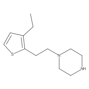 1-[2-(3-Ethylthiophen-2-yl)ethyl]piperazine Structure