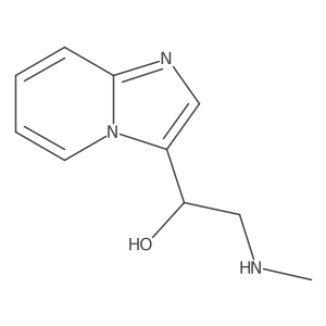 1-{Imidazo[1,2-a]pyridin-3-yl}-2-(methylamino)ethan-1-ol结构式
