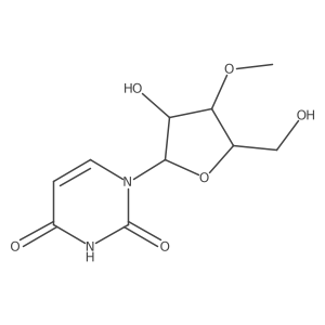 1-((2R,3R,4R,5R)-3-Hydroxy-5-(hydroxymethyl)-4-methoxytetrahydro furan-2-YL)pyrimidine-2,4(1H,3H)-dione Structure